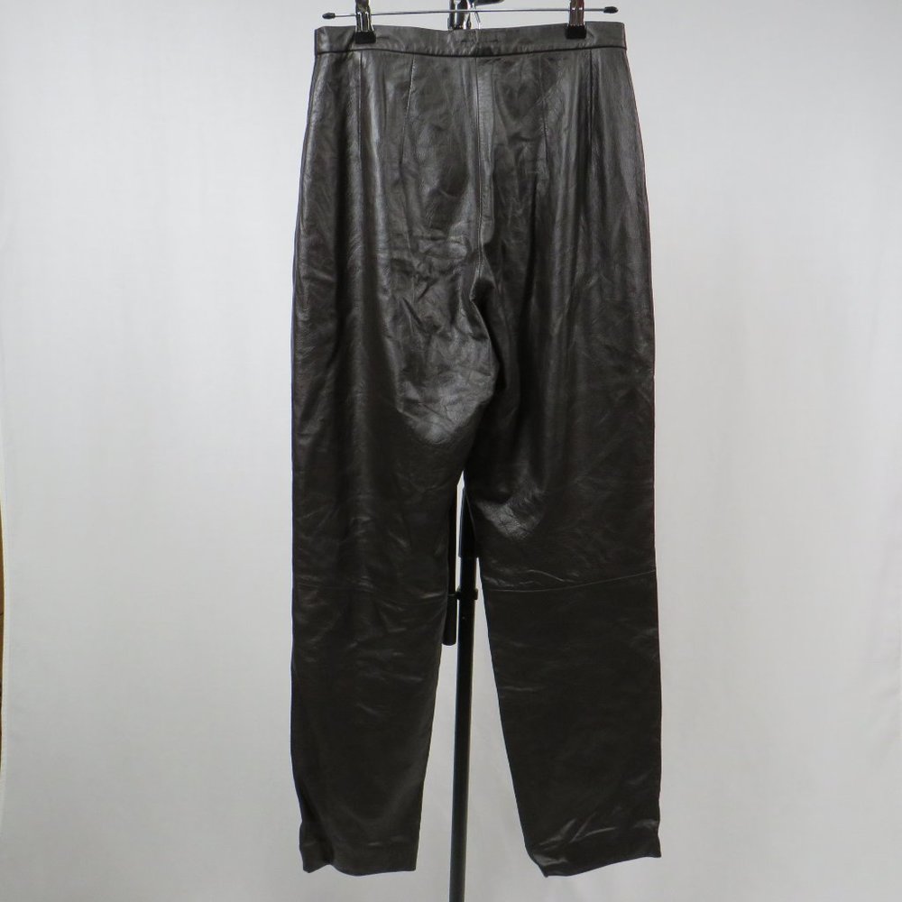 Apostrophe Dark Brown Leather Pants - image 4